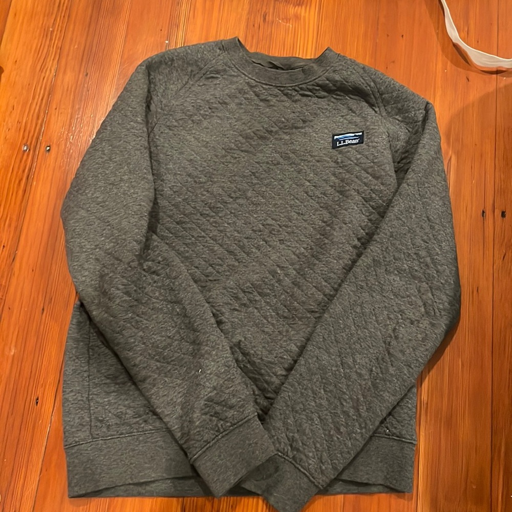 Ll bean crewneck quilted sweatshirt